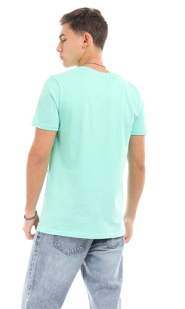 95556 Cool Front Printing Round Mint T-Shirt