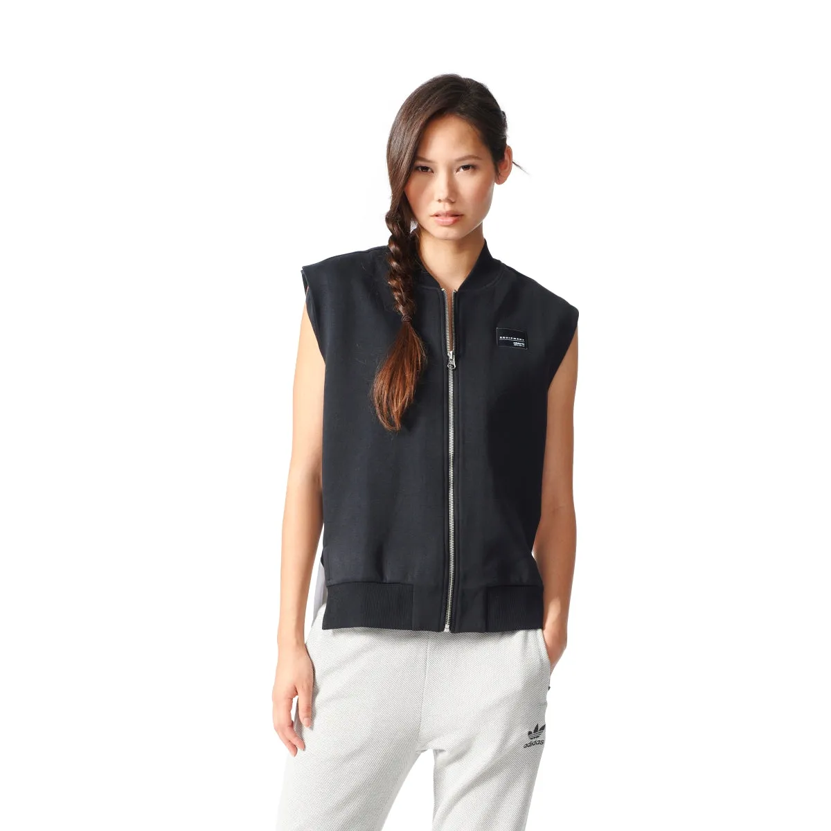 Adidas Originals EQT Full Front Zip Regular Fit Vest Women Black/White