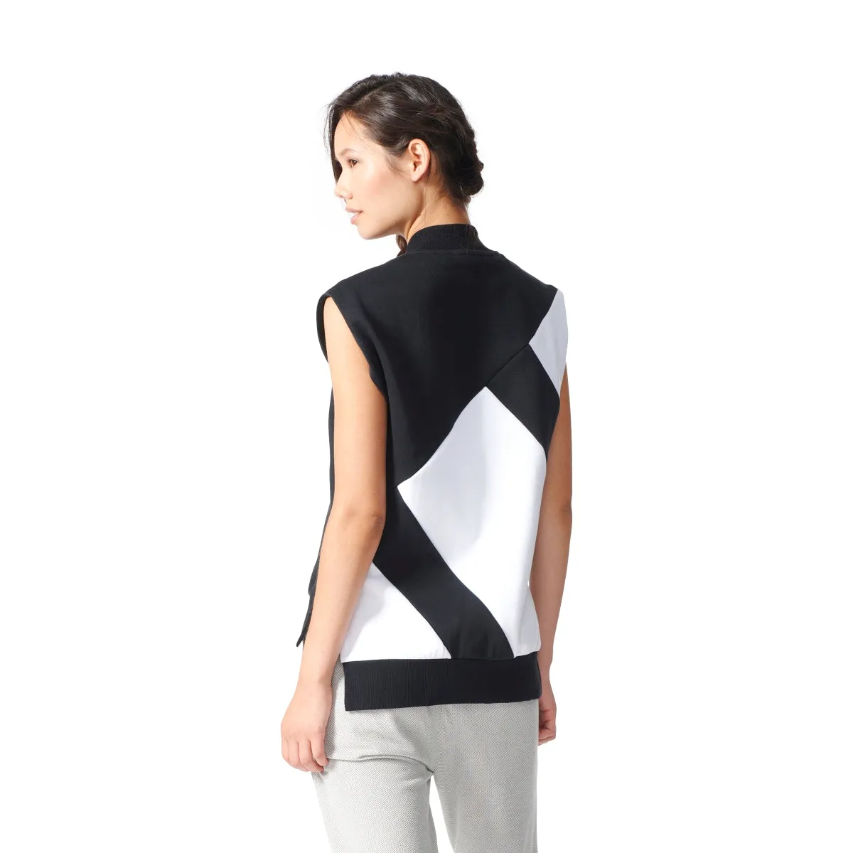 Adidas Originals EQT Full Front Zip Regular Fit Vest Women Black/White
