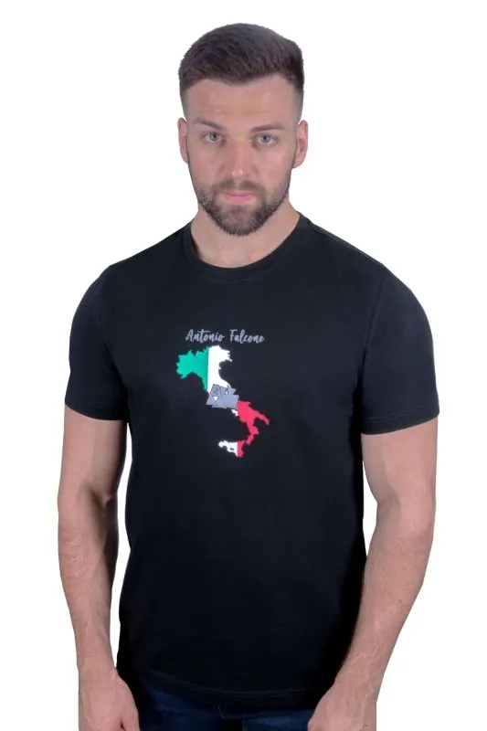 Antonio Falcone Emilio Organic Cotton T-shirt Black