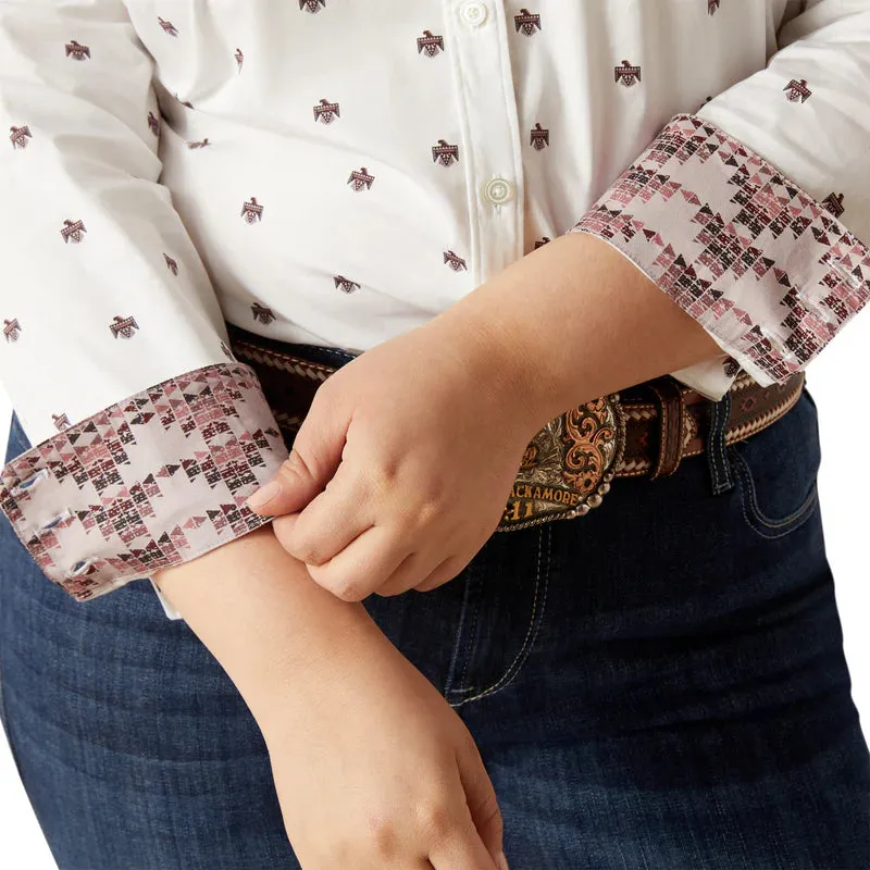 Ariat Womens Kirby Stretch Long Sleeve Shirt | Thunderbird Print