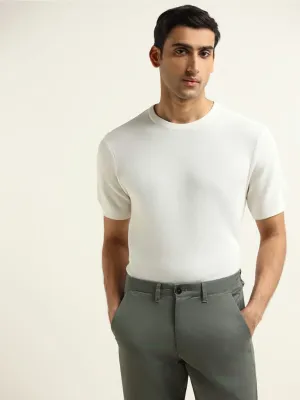 Ascot White Cotton Relaxed Fit T-Shirt