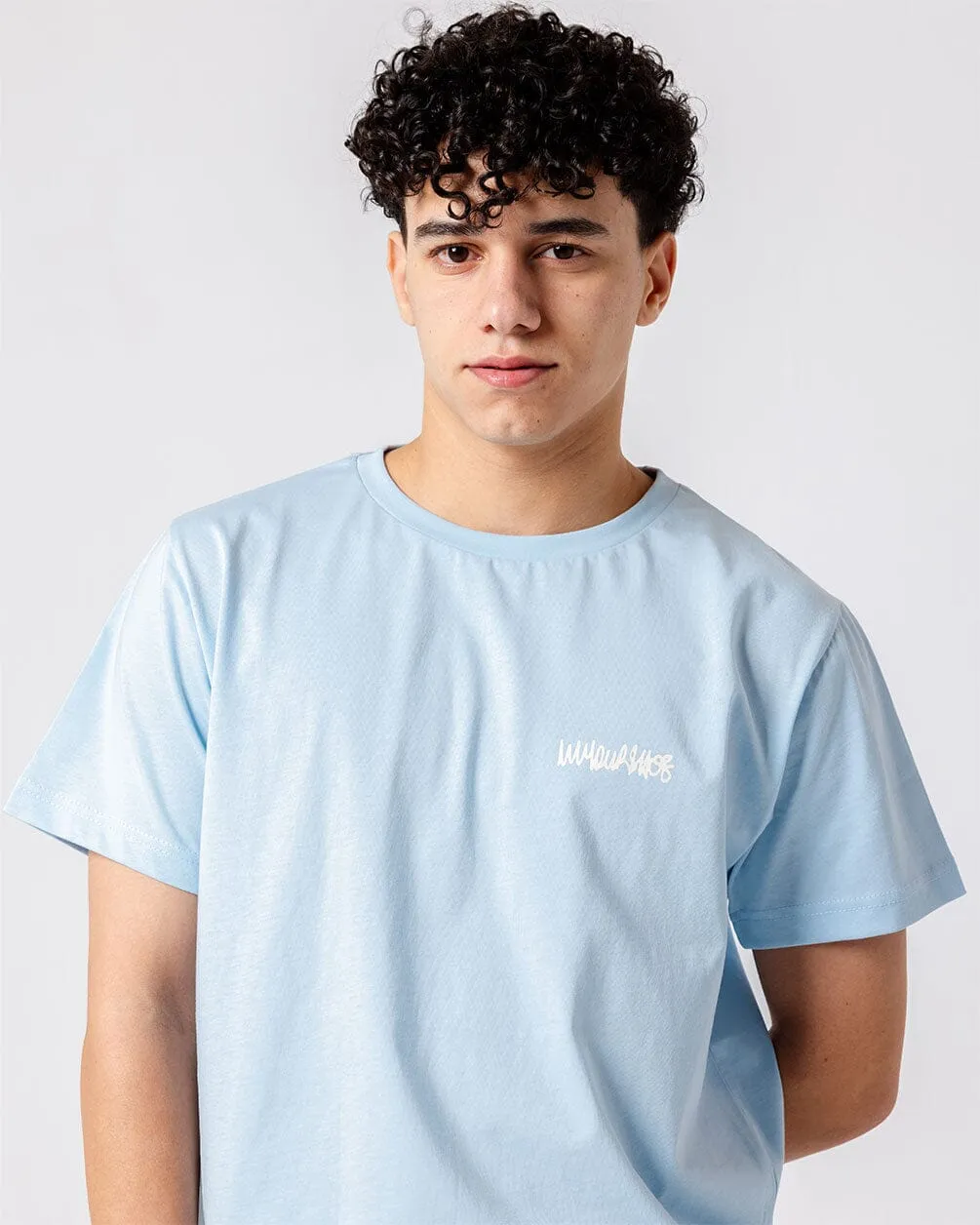 Baby Blue IYS Printed Regular Tee