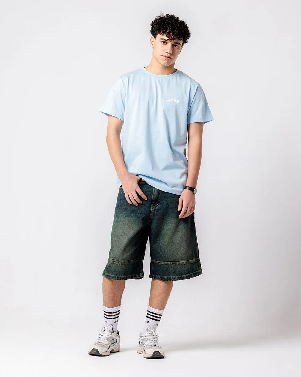 Baby Blue IYS Printed Regular Tee