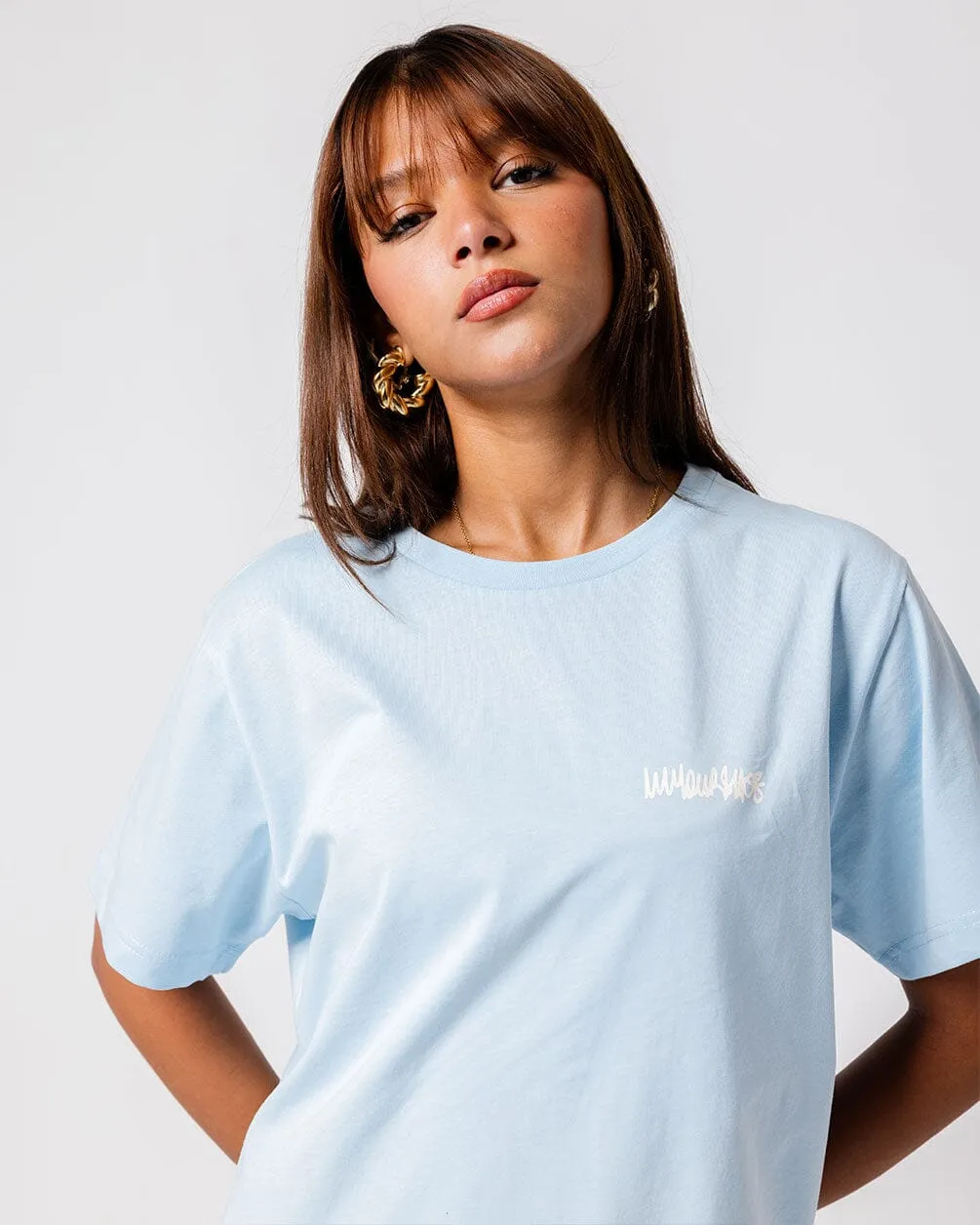 Baby Blue IYS Printed Regular Tee