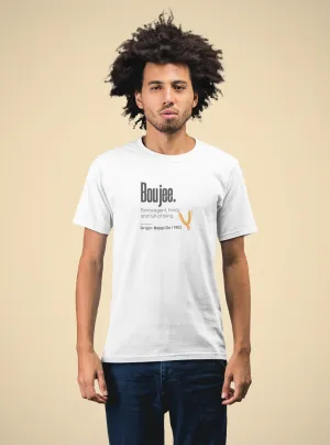 Boujee Blink White Graphic T-Shirt