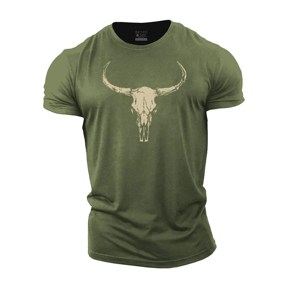 Bull Skull Cotton T-shirts