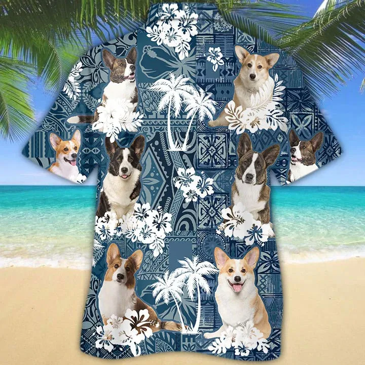Cardigan Welsh Corgi Hawaiian Shirt, 3D Full Print Dog In Hawaii Shirts For Travel Summer