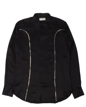 Chain Detail Western Shirt