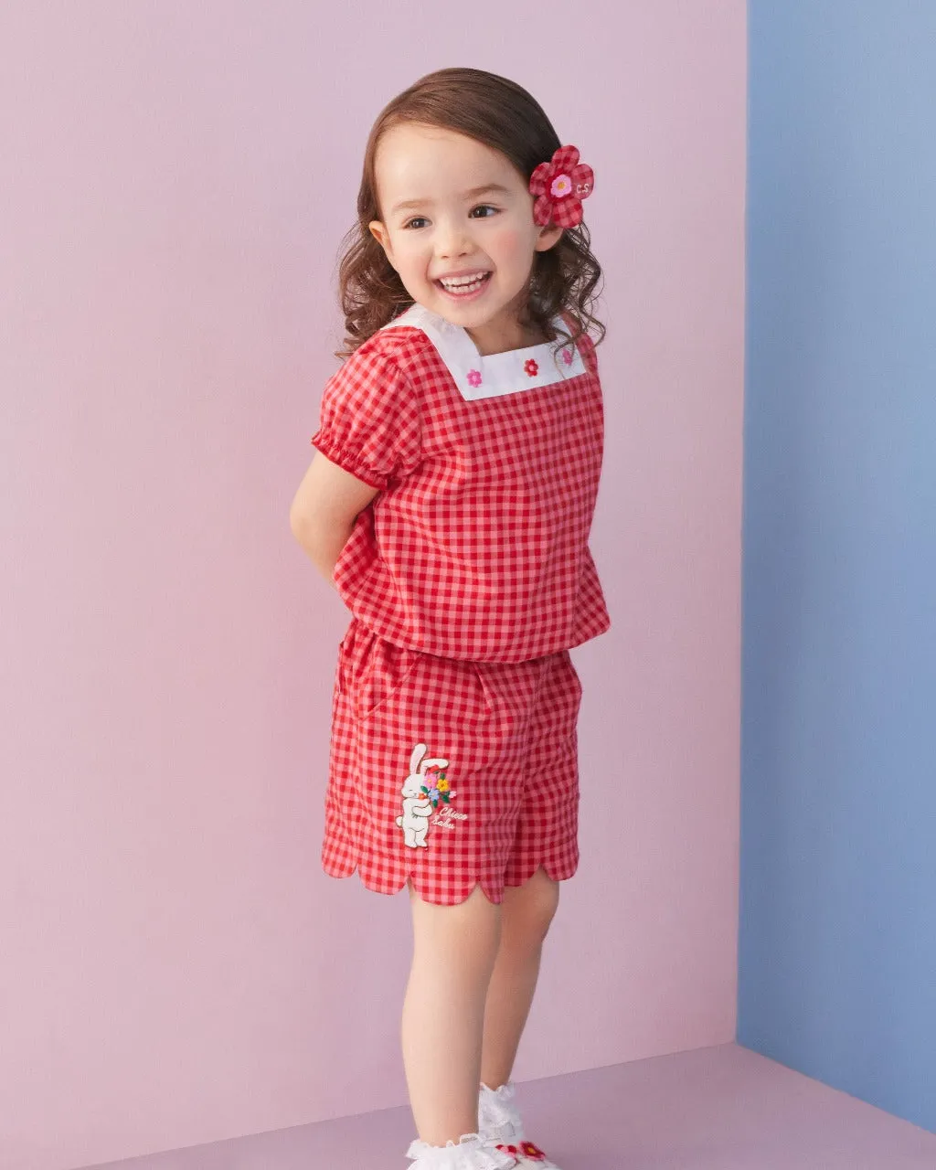 Chieco Saku Gingham Blouse