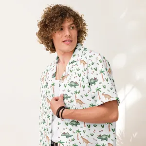 Coconuts & Palms - Dinosaur Hawaiian Shirt