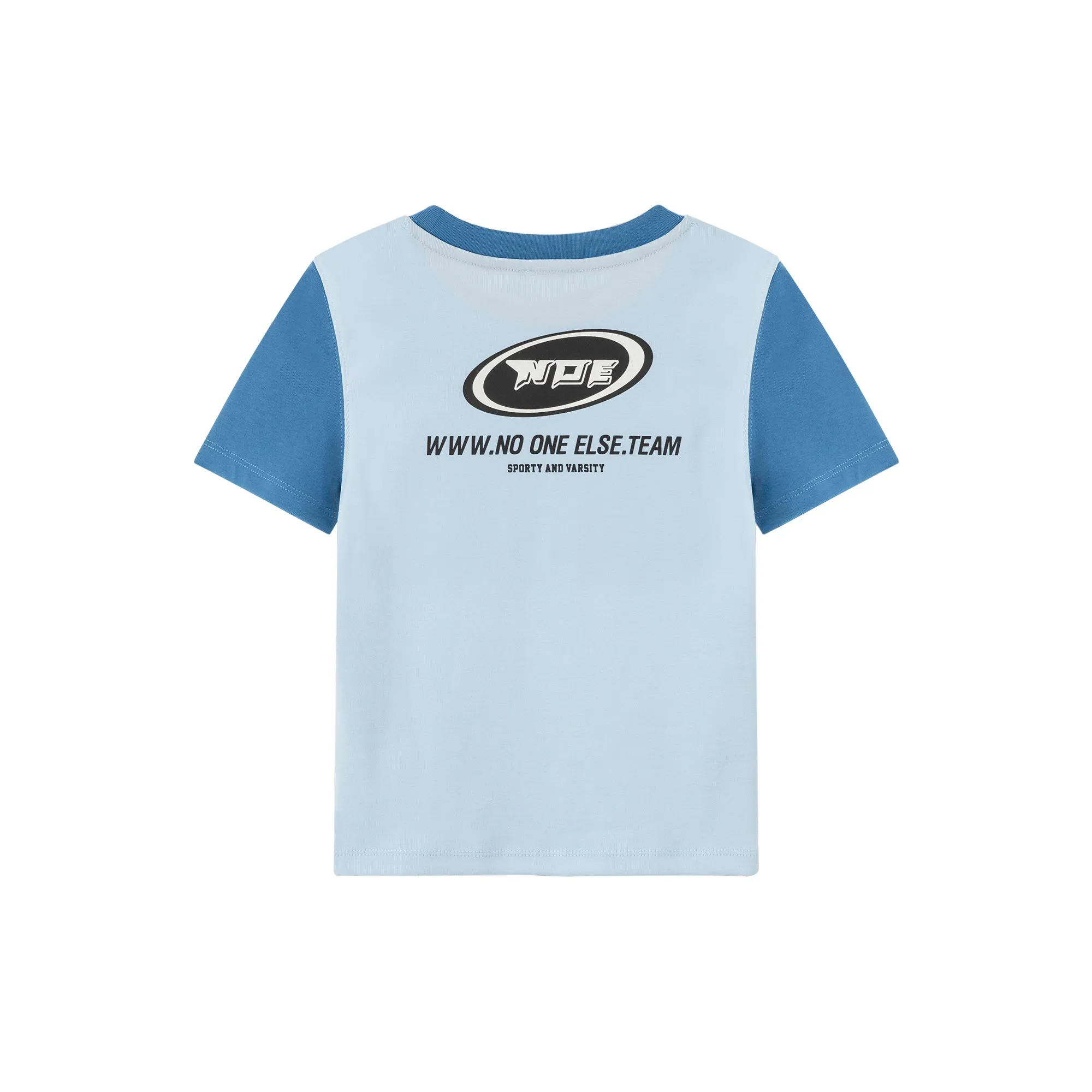 Color Contrast Basic Cropped T-Shirt