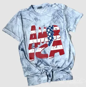 Comfort Colors Color Blast America USA July 4th Memorial Day/ Unisex Comfort Colors Shirt