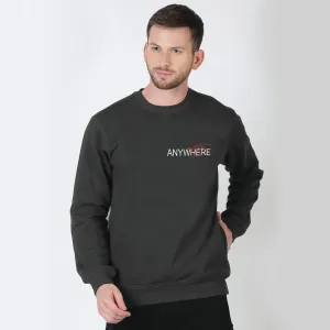 Crew Neck Sweatshirt - Lead Grey