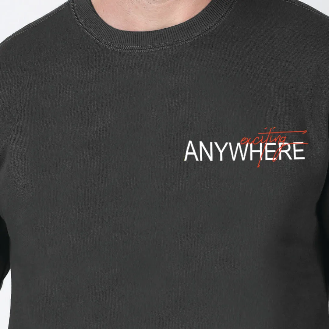 Crew Neck Sweatshirt - Lead Grey