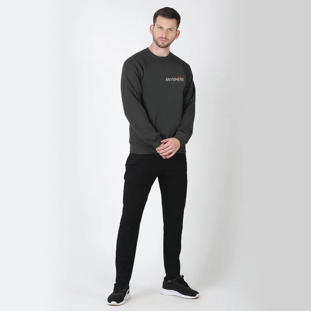 Crew Neck Sweatshirt - Lead Grey