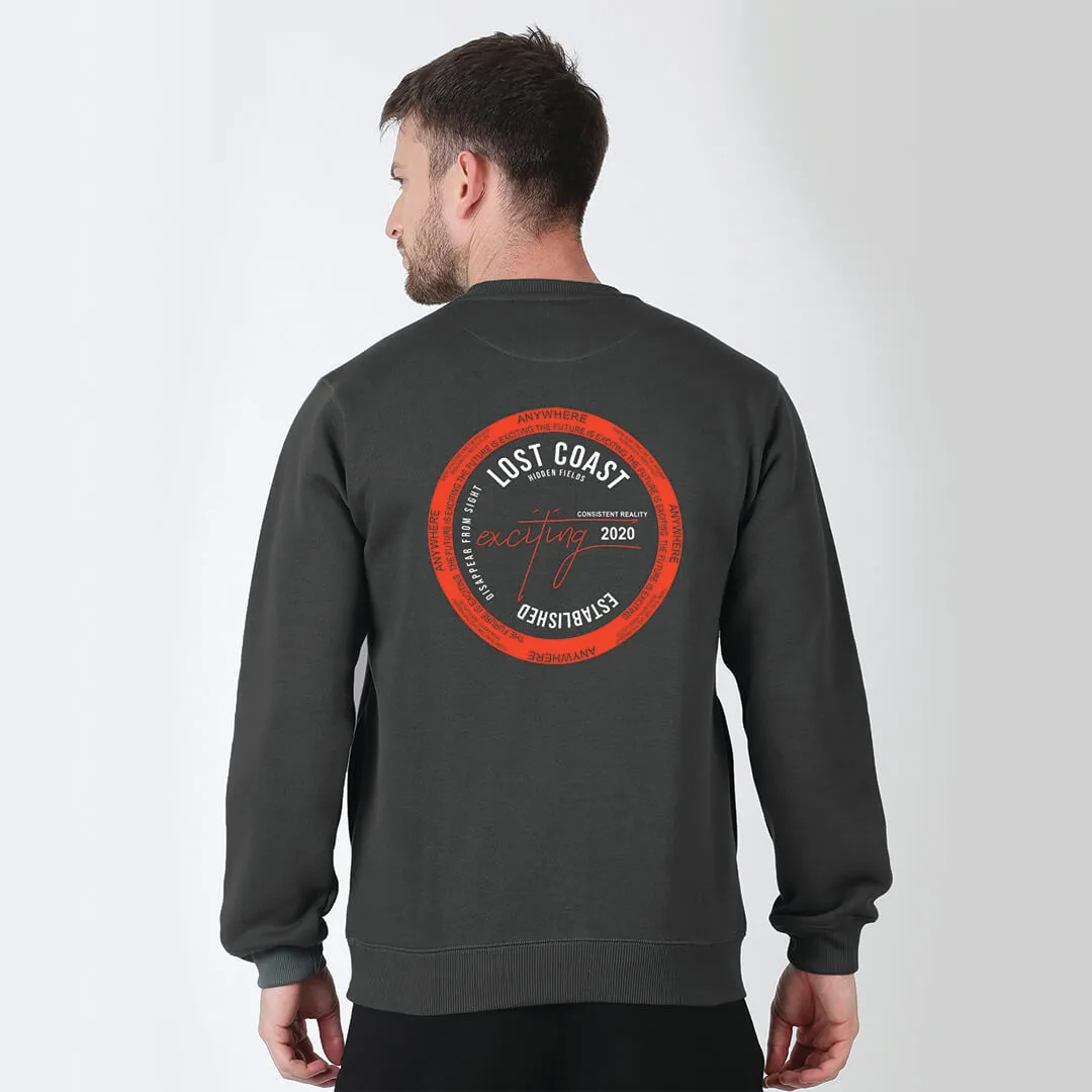 Crew Neck Sweatshirt - Lead Grey