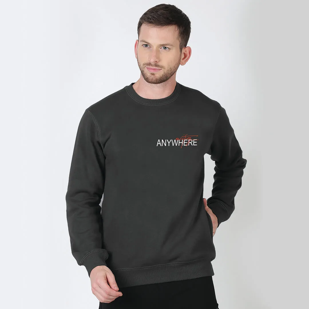 Crew Neck Sweatshirt - Lead Grey