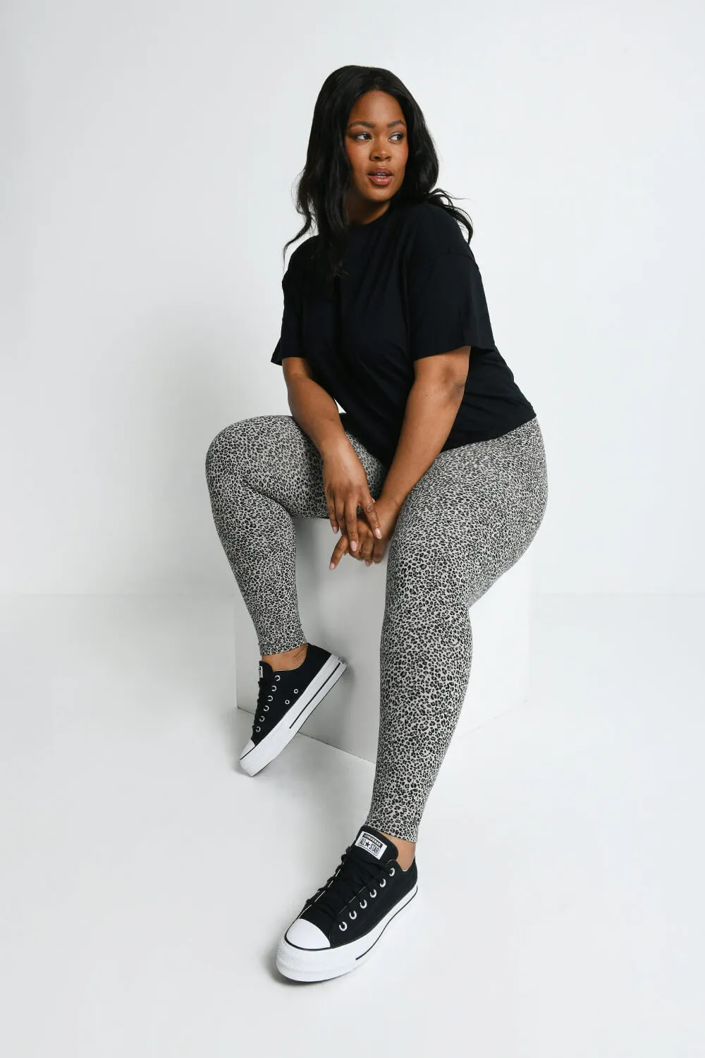Curve Everyday High Waisted Leggings - Leopard Print
