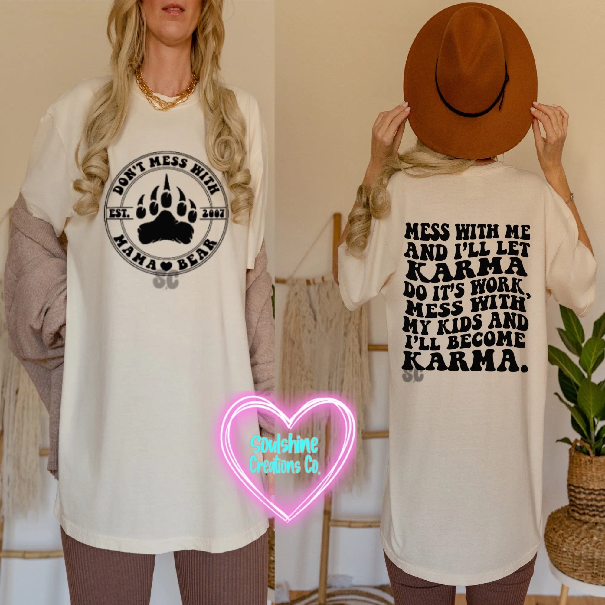 Custom Don’t Mess With Mama Bear Comfort Colors Shirt