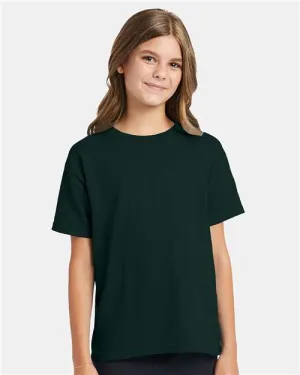 Custom Embroidered - Hanes - Ecosmart™ Youth T-Shirt - Deep Forest - 5370