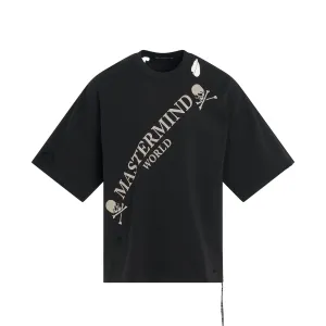 Damaged Boxy Fit T-Shirt in Black