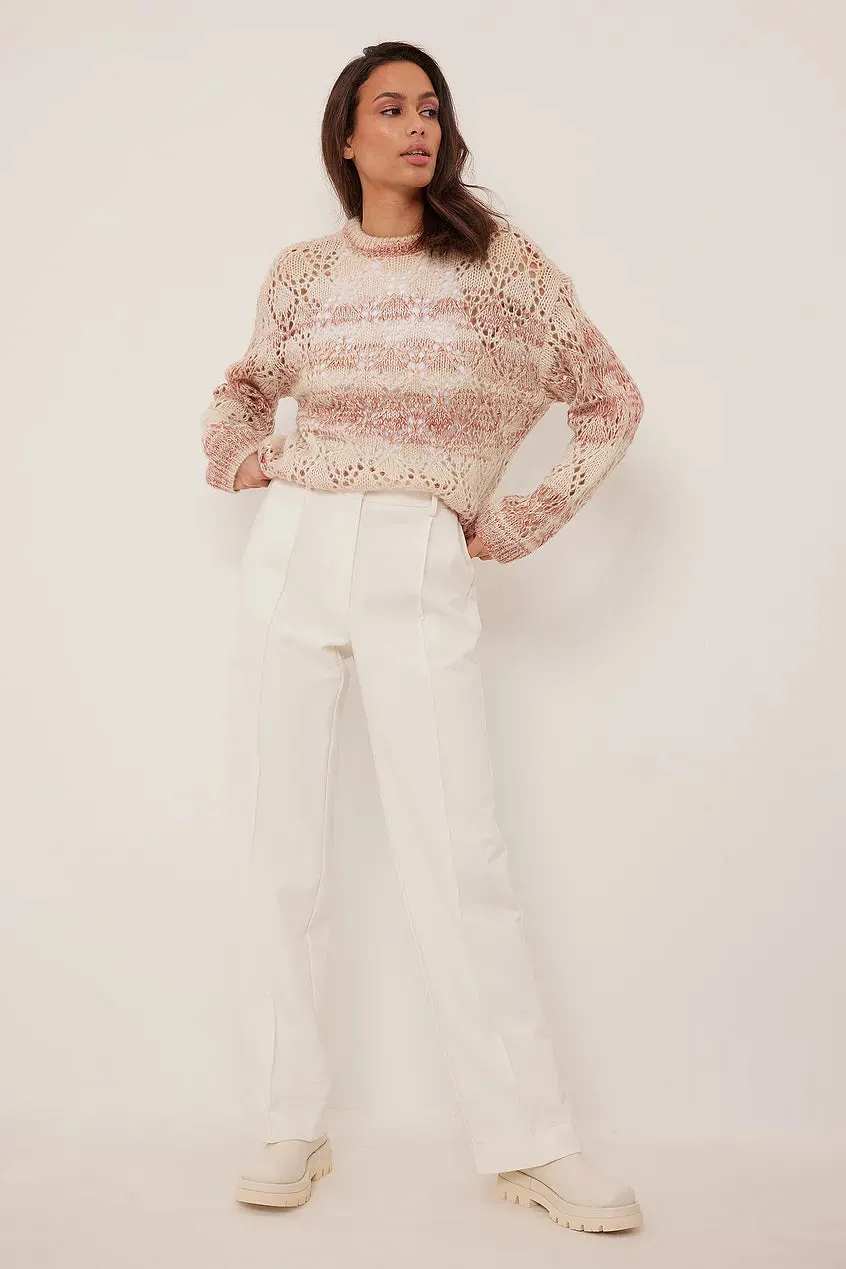 Detail Knitted Oversized Sweater