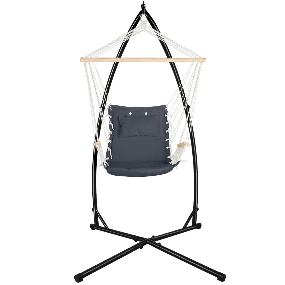 Durable Outdoor Hammock Chair with Steel Stand - Gardeon