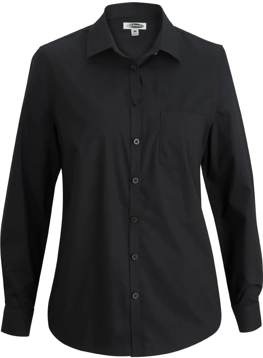 Edwards Ladies Long Sleeve Stretch Poplin Blouse