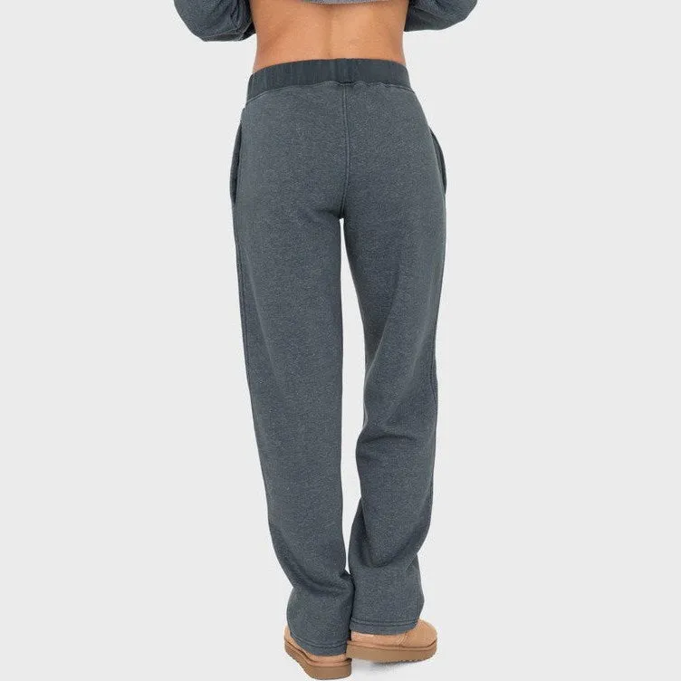 Everly Fleece Pants in Green