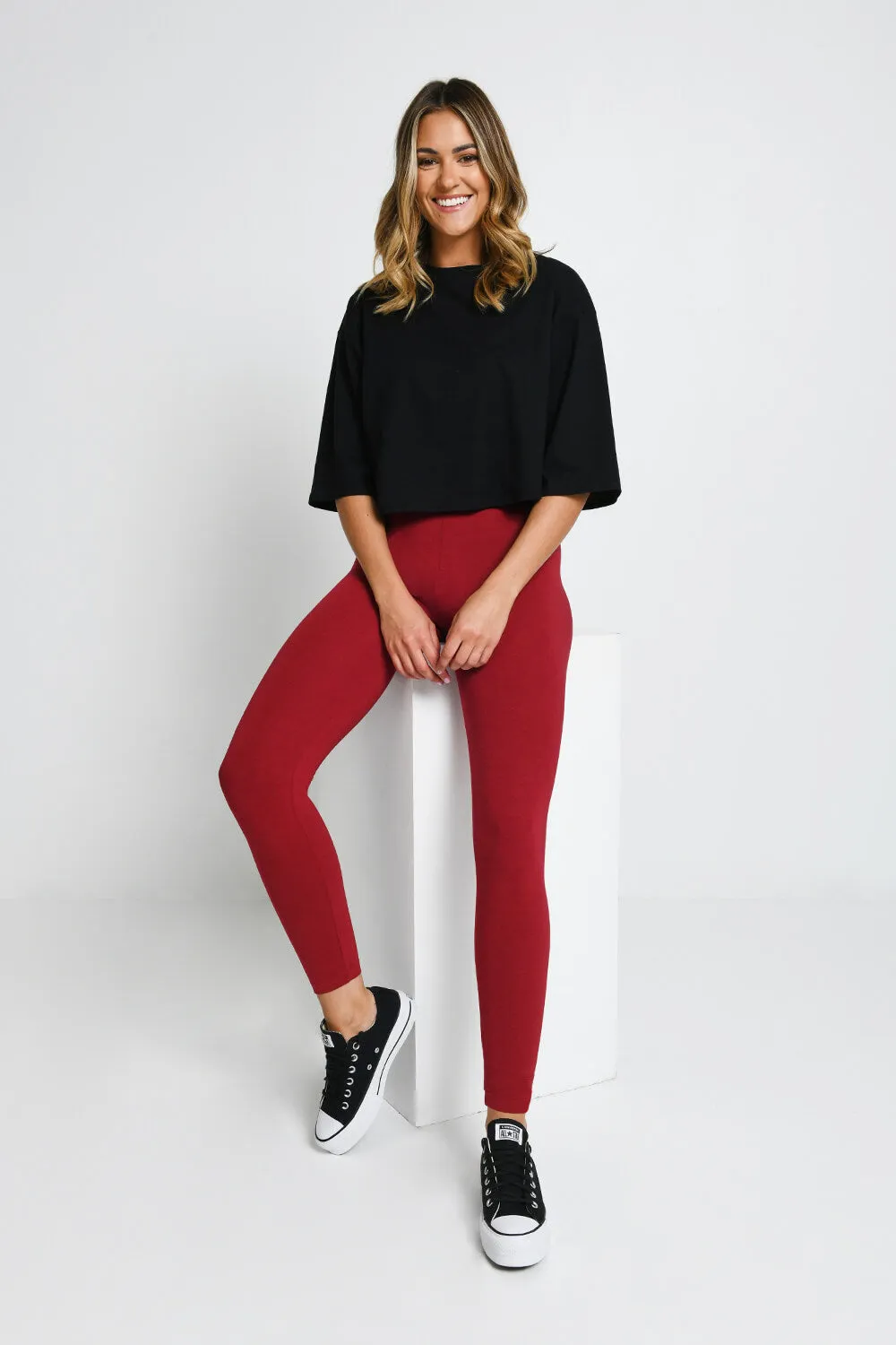 Everyday Leggings - Red Wine