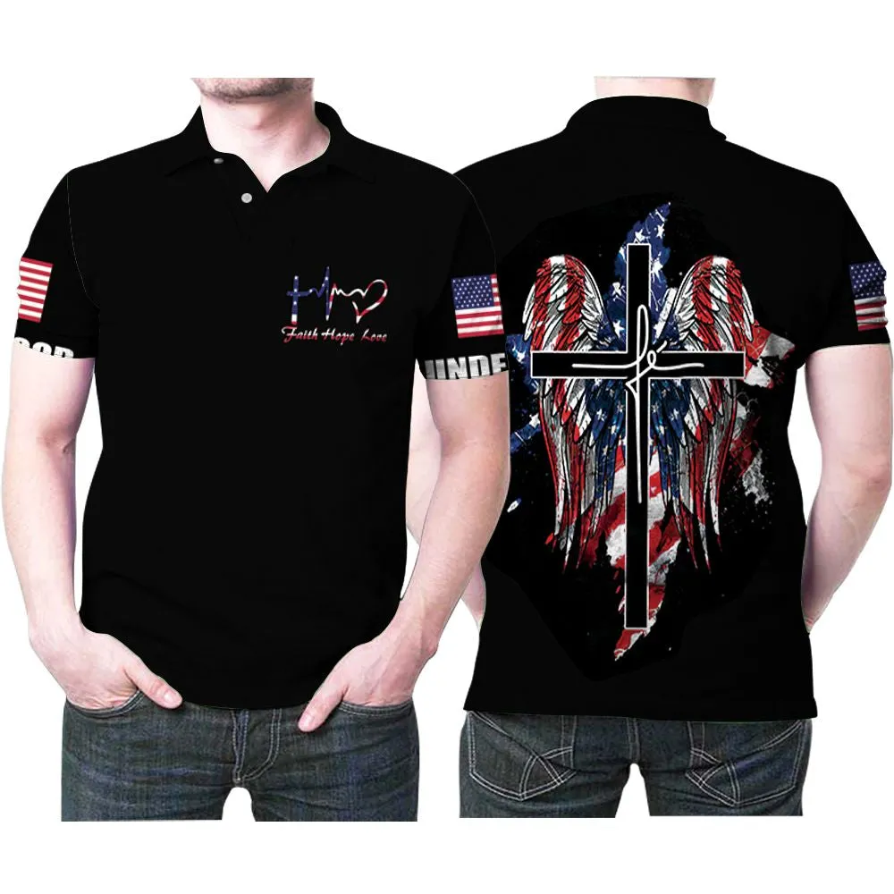 Faith Hope Love Rose Cross Lamb Angel Wings God Gift For Jesus Lovers Religious Culture Enthusiasts 2 All Over Print Shirt 3d