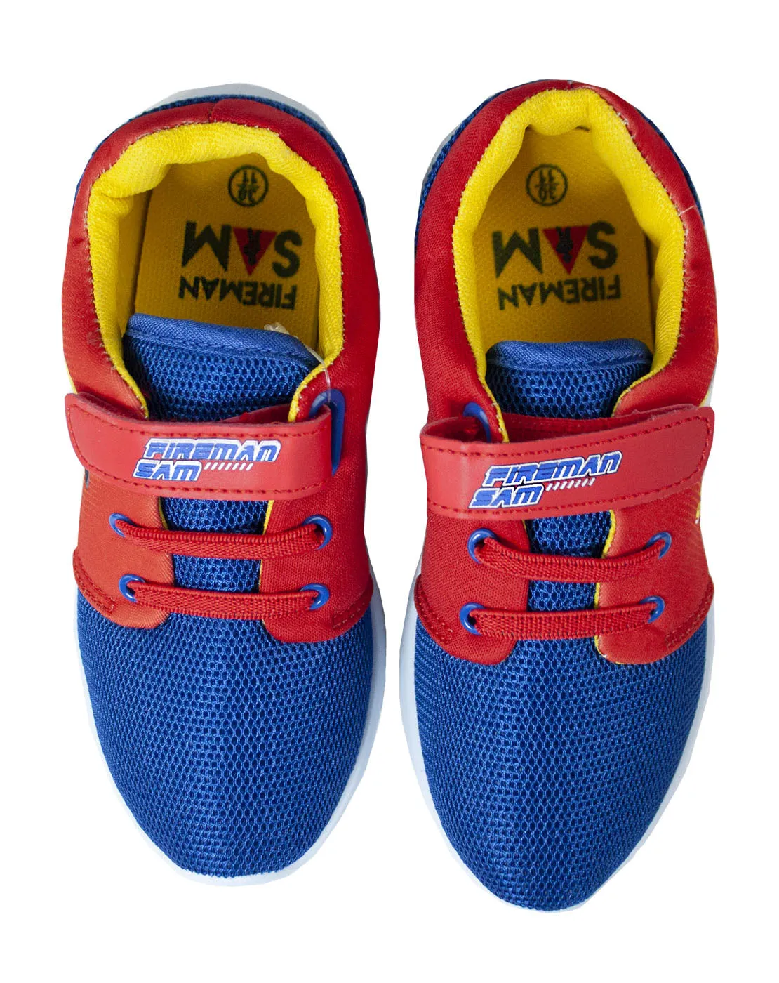 Fireman Sam Boy's Kids Blue Red Casual Trainer Shoes