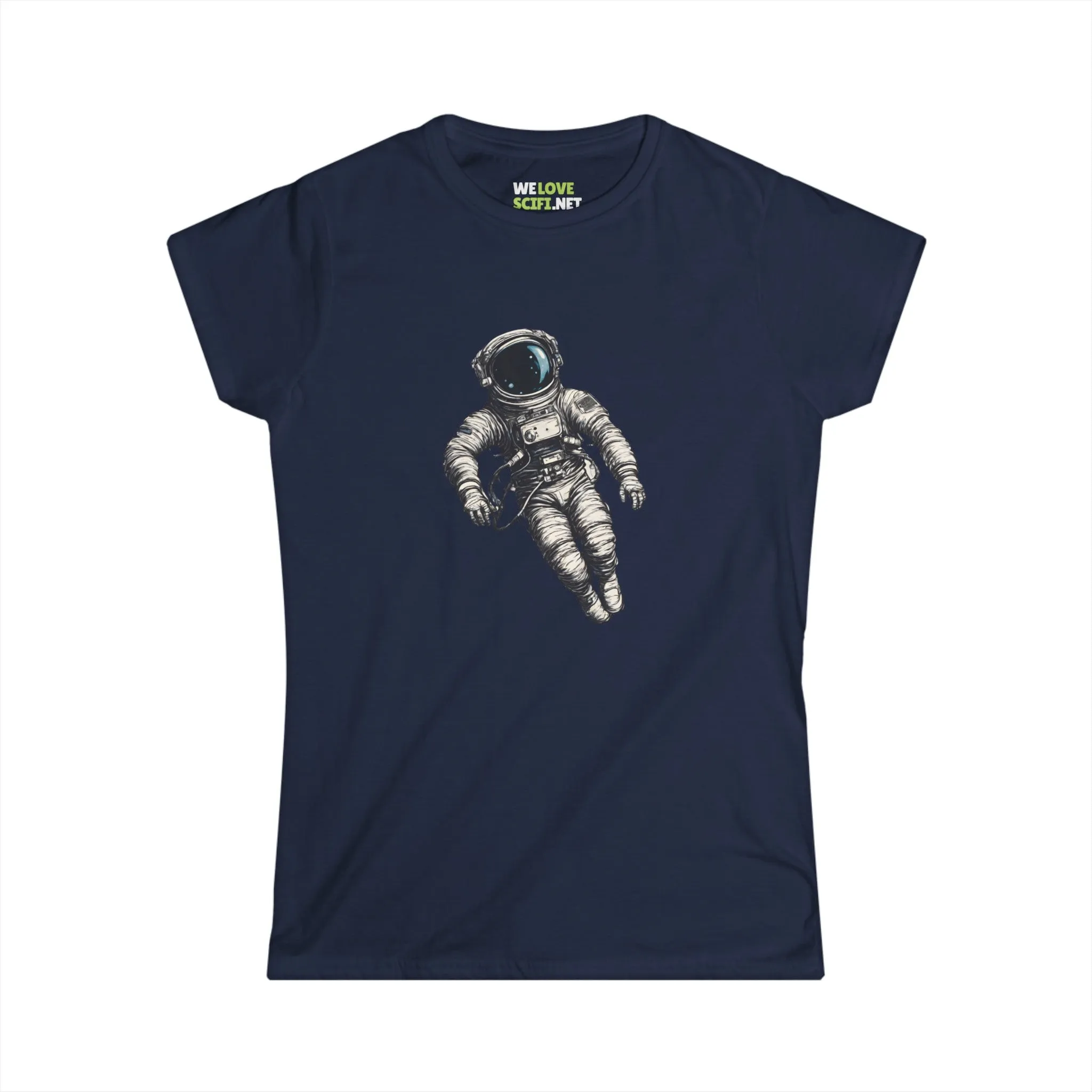 Floating Astronaut SpaceArt Sci-Fi Woman's Tee