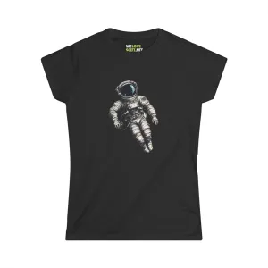 Floating Astronaut SpaceArt Sci-Fi Woman's Tee