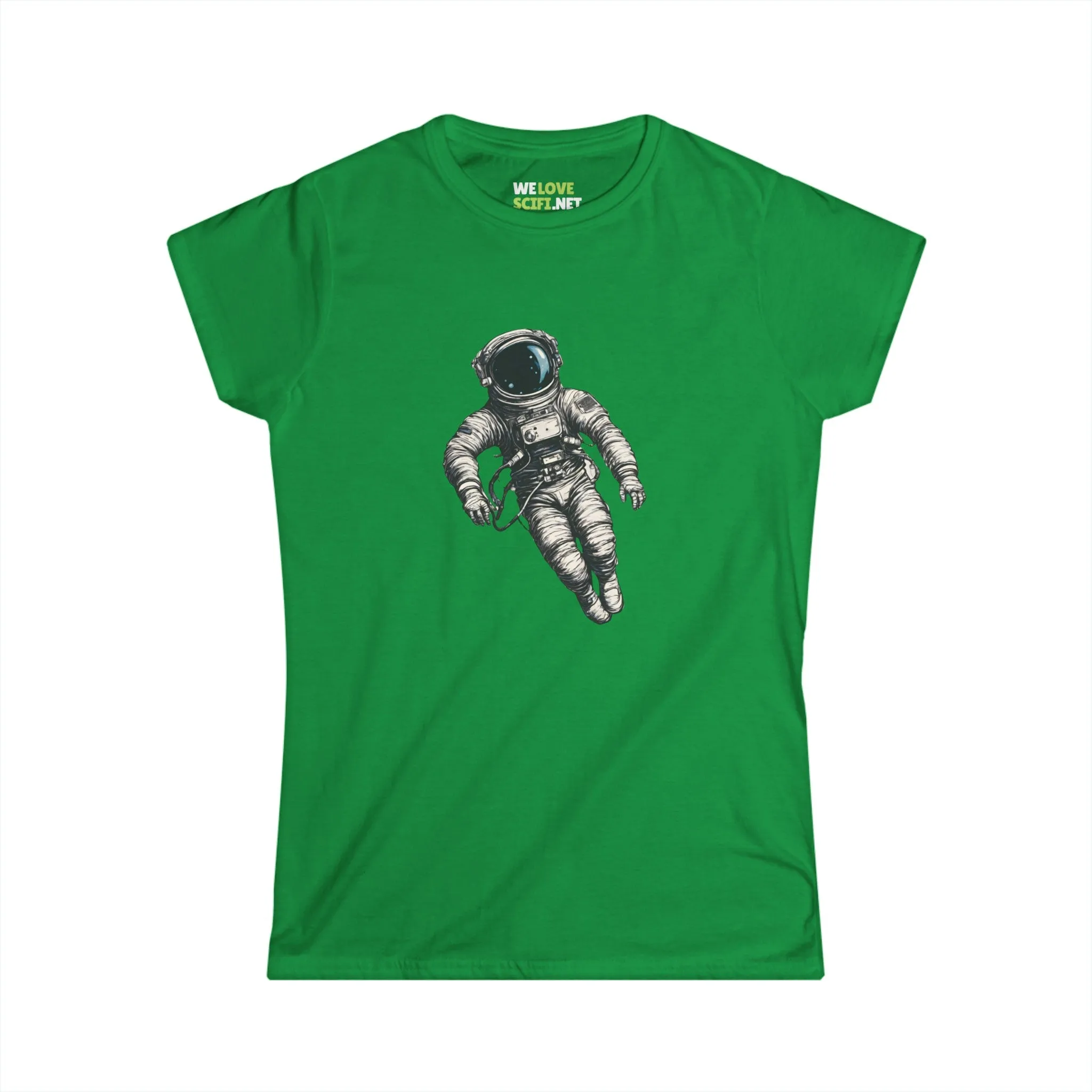 Floating Astronaut SpaceArt Sci-Fi Woman's Tee