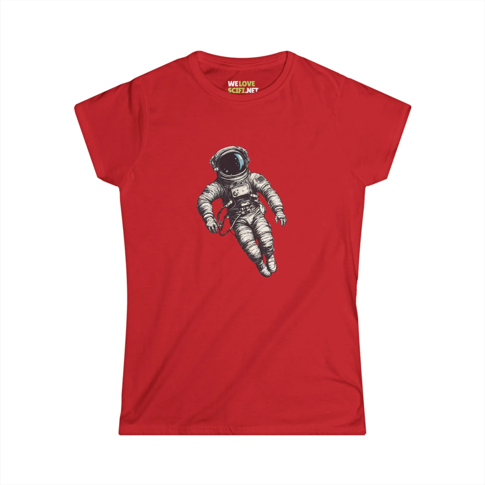 Floating Astronaut SpaceArt Sci-Fi Woman's Tee