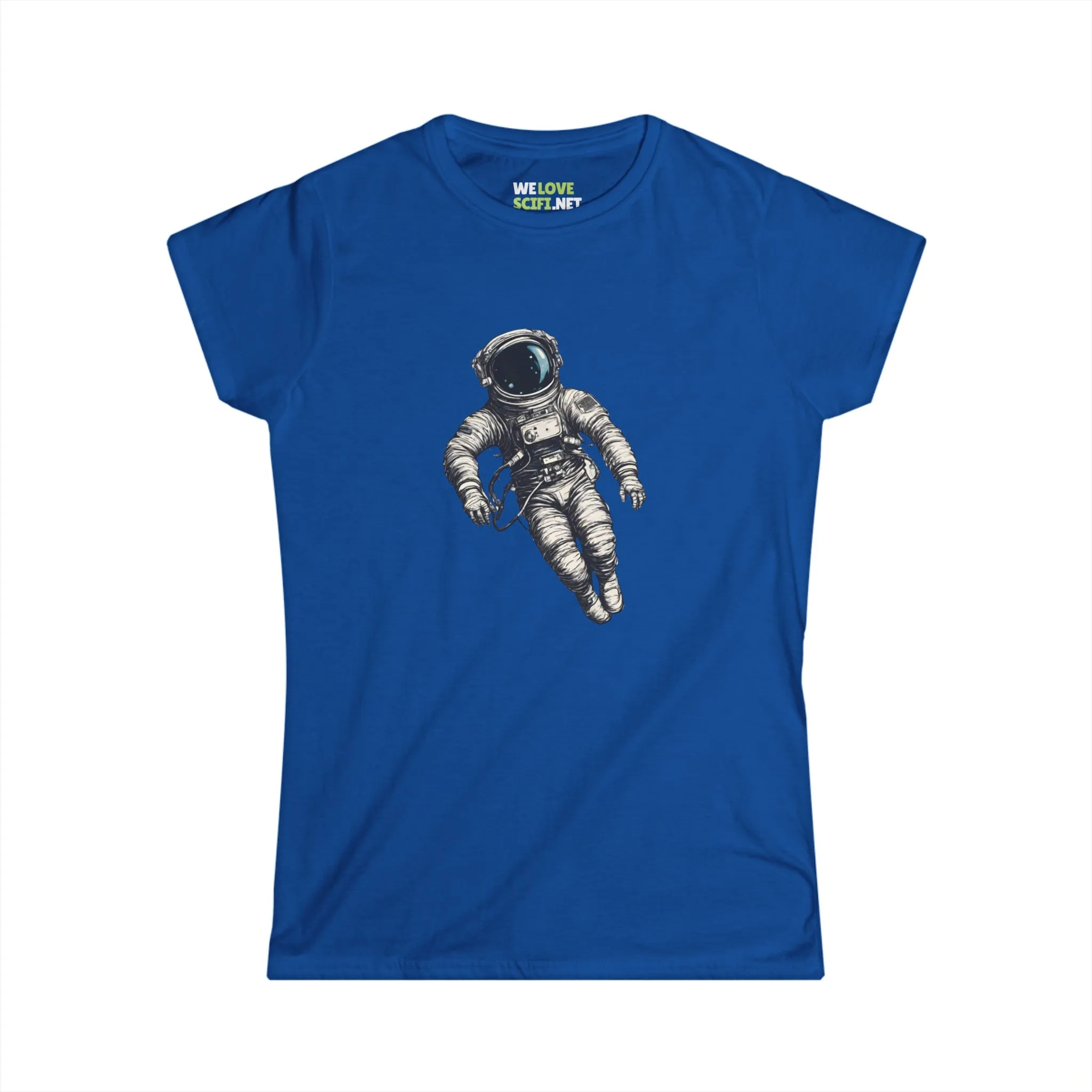 Floating Astronaut SpaceArt Sci-Fi Woman's Tee