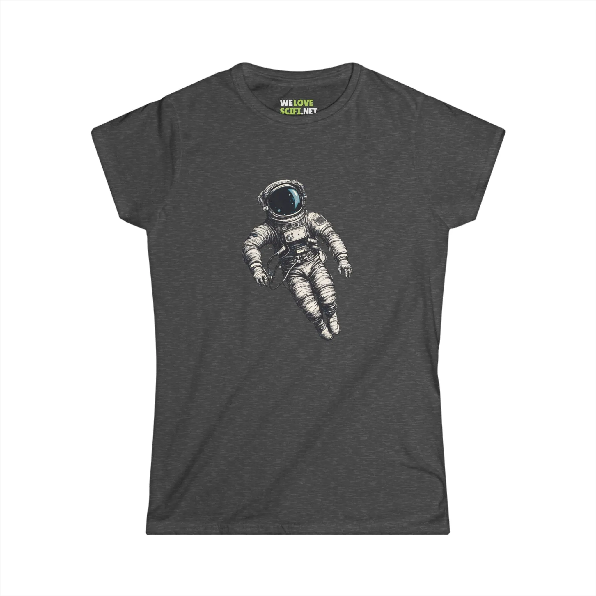 Floating Astronaut SpaceArt Sci-Fi Woman's Tee
