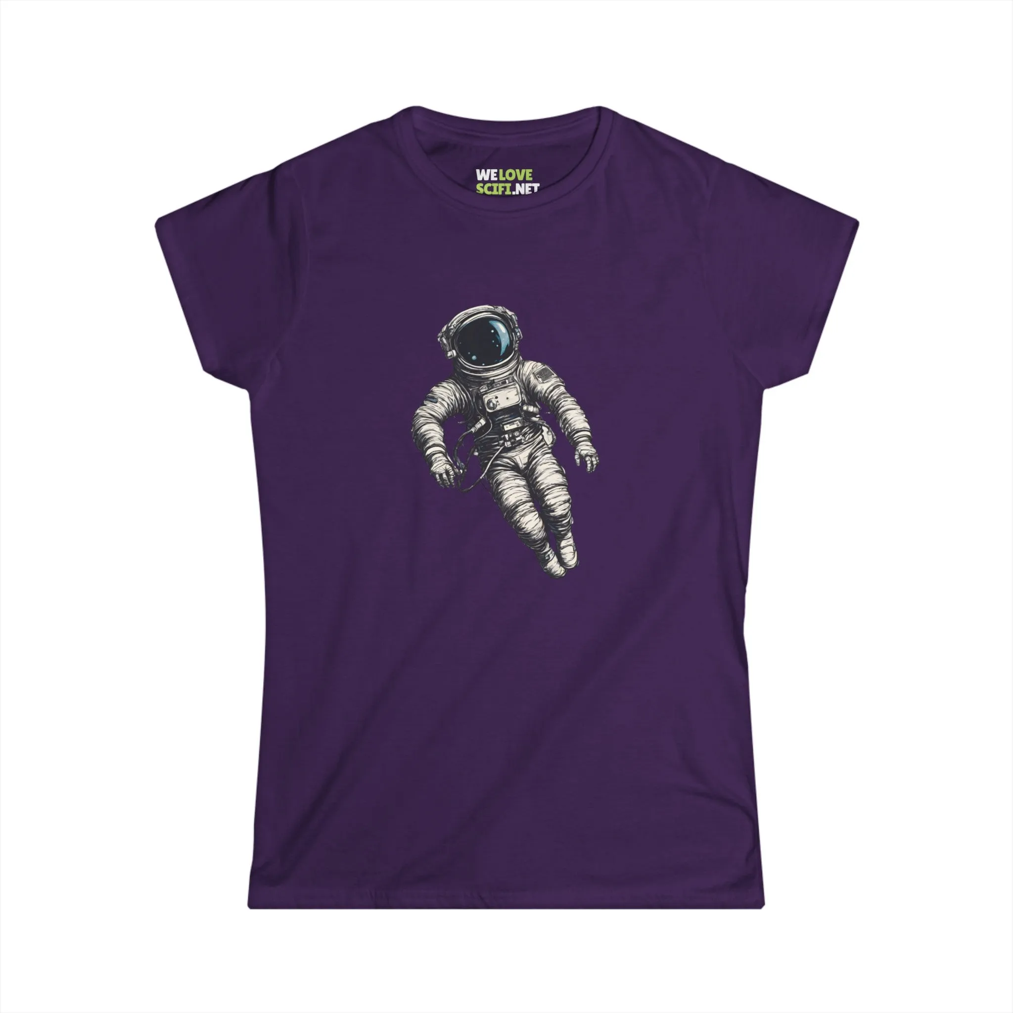 Floating Astronaut SpaceArt Sci-Fi Woman's Tee