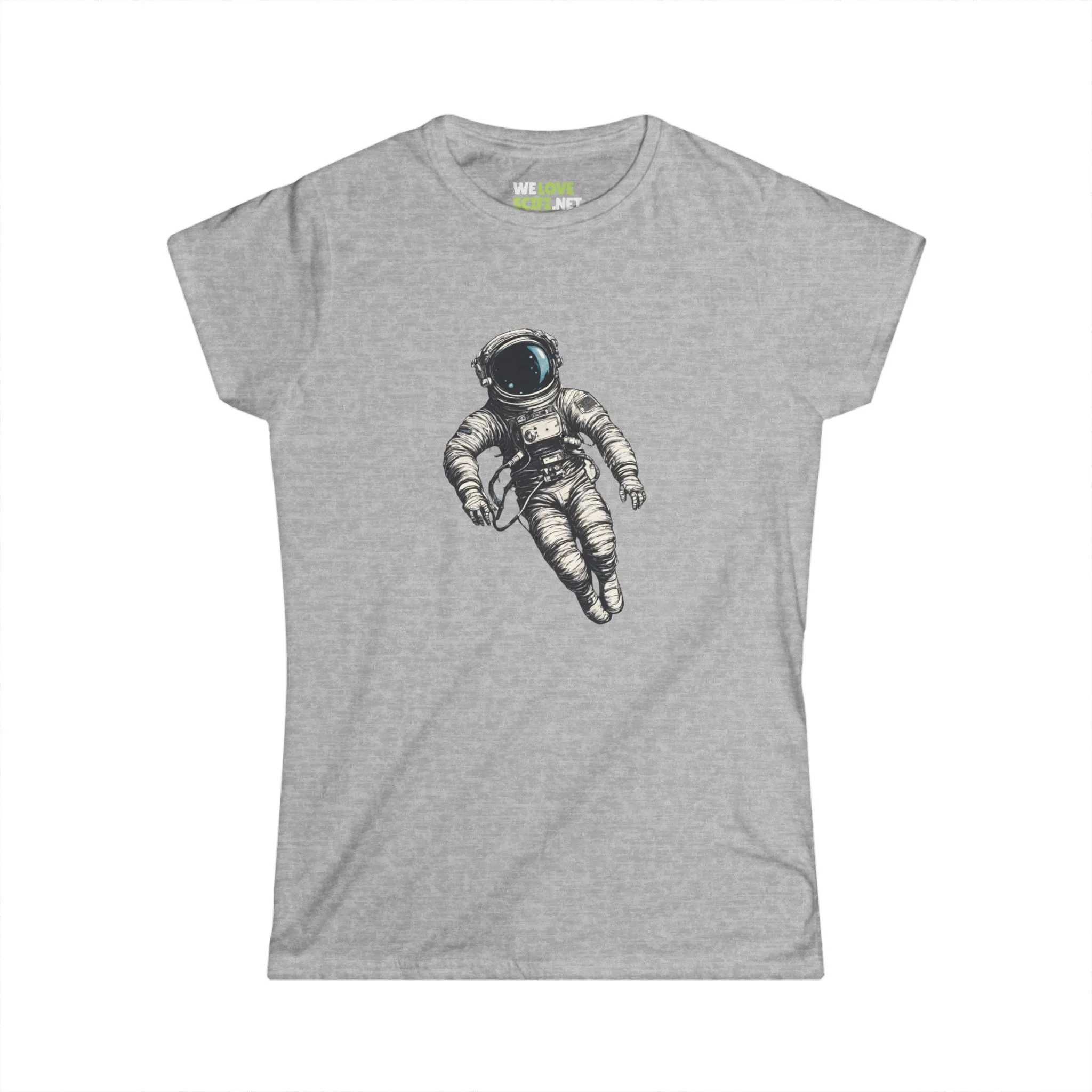 Floating Astronaut SpaceArt Sci-Fi Woman's Tee