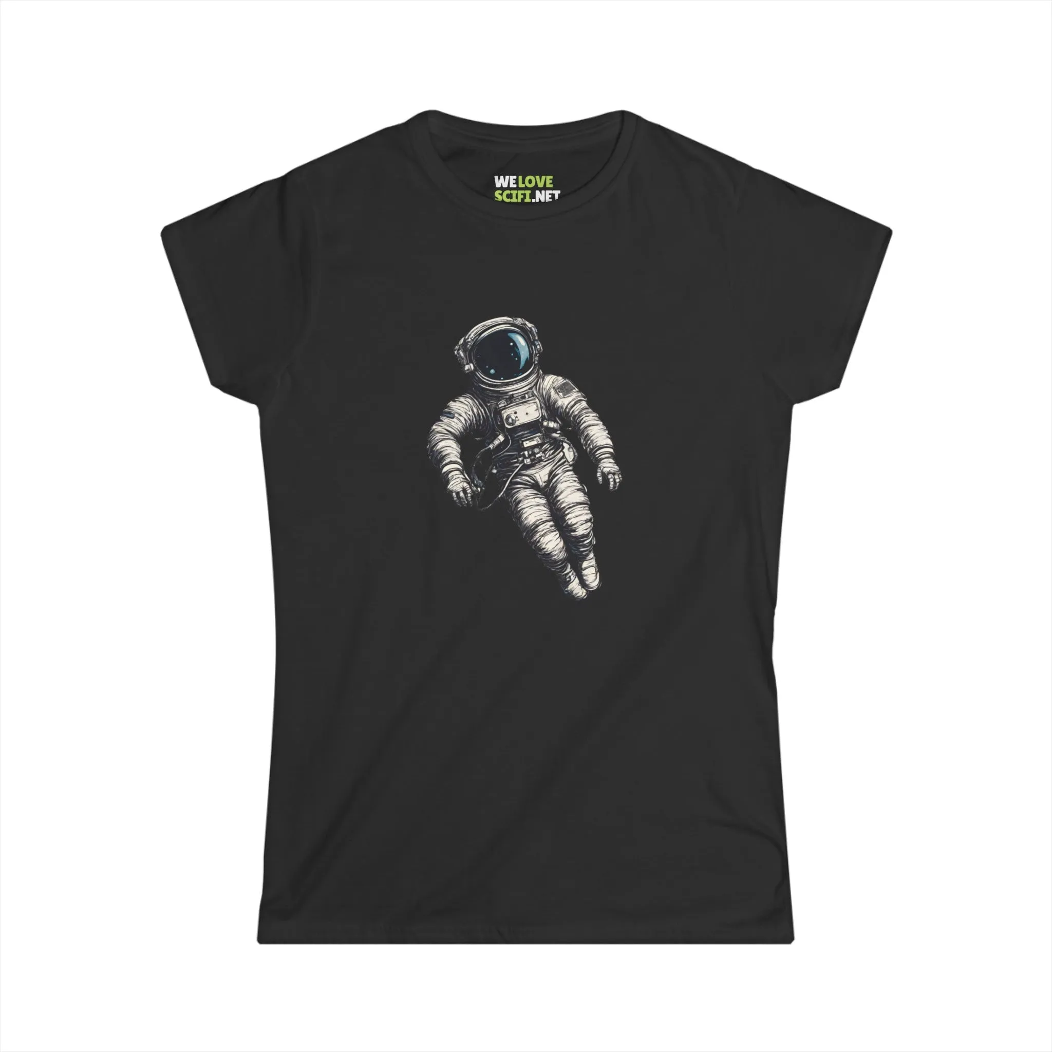 Floating Astronaut SpaceArt Sci-Fi Woman's Tee