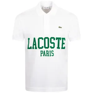 Flocked Pique Polo White - SS24
