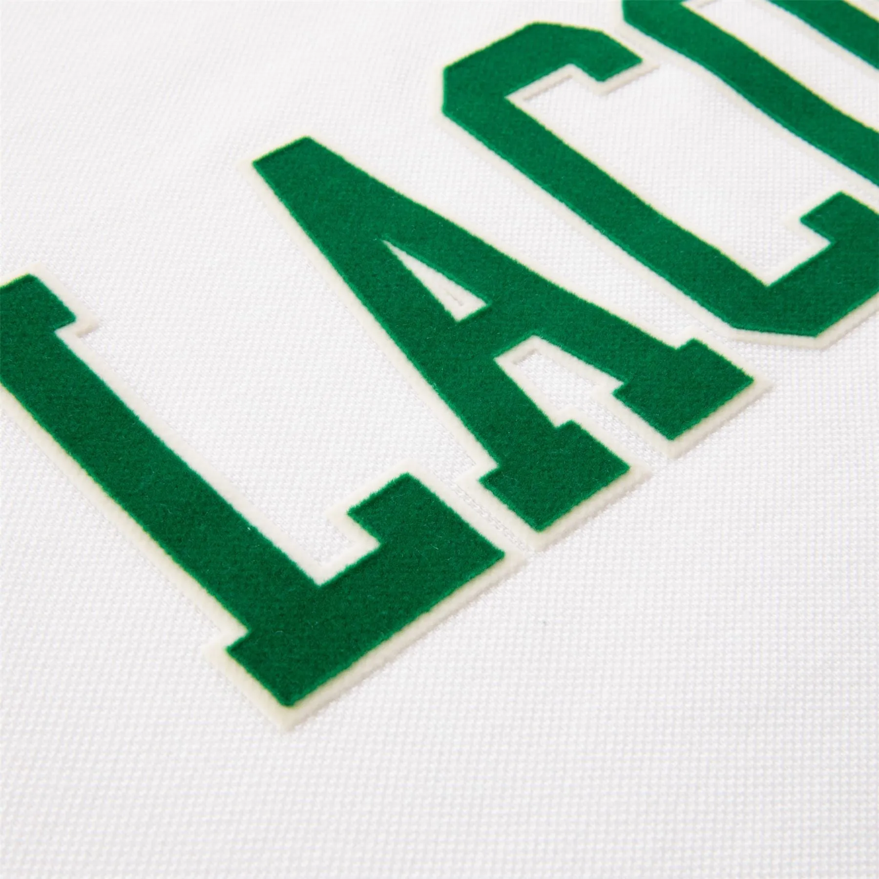 Flocked Pique Polo White - SS24