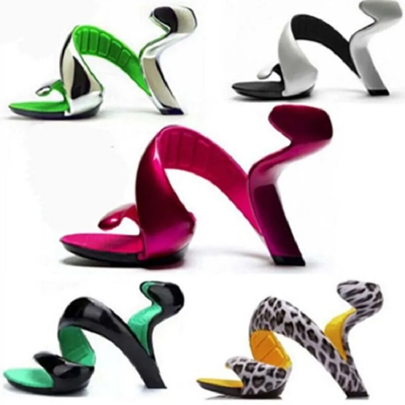 Gladiator Toe Cut Out High Heel Bottomless Sandals