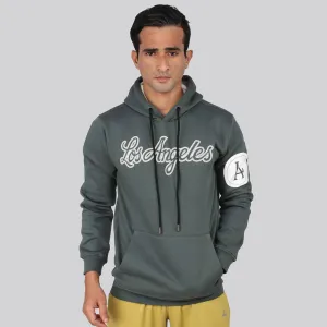 Graphic Print Hoodie SweatShirt-Kelp Green