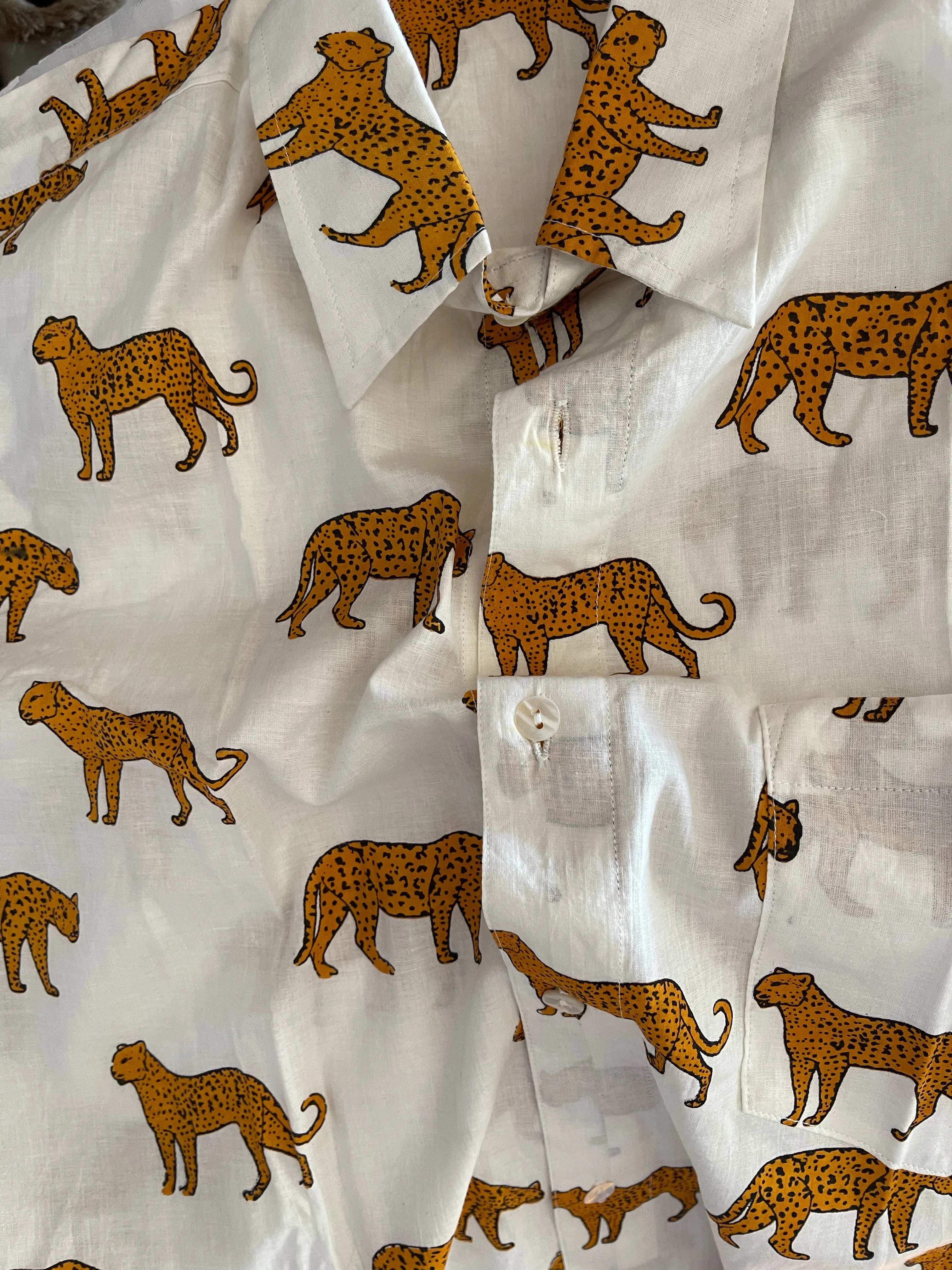 Hand printed shirt - LEOPARD