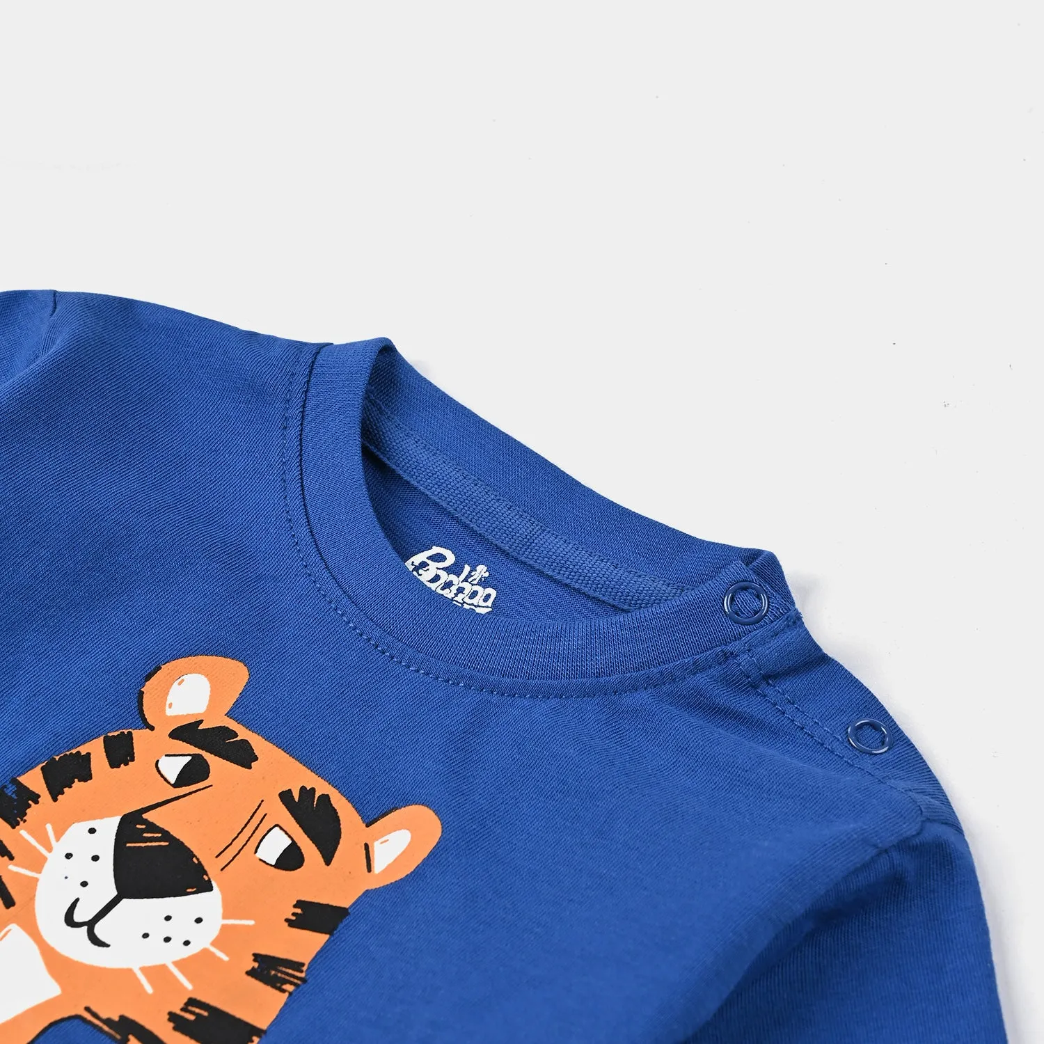 Infant Boys Cotton Jersey T-Shirt Tiger-C.Blue