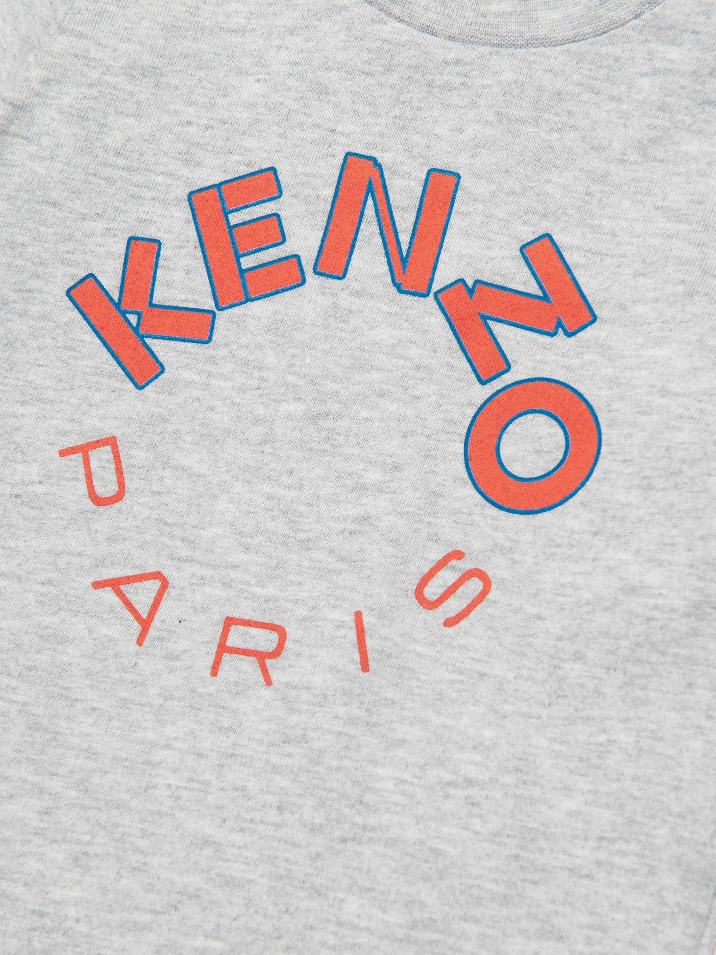 KENZO Baby Boys Logo T-Shirt in Grey