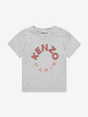 KENZO Baby Boys Logo T-Shirt in Grey